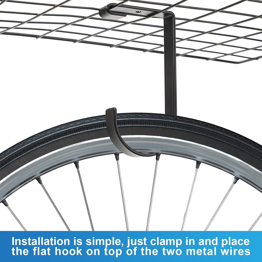 Ferraycle 12 Pcs Add on Storage Hooks Overhead Garage Rack, Black