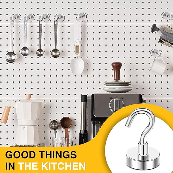DIYMAG Magnetic Hooks, 30Lbs Strong Heavy Duty Cruise Magnet, Magnetics S-Hoo...