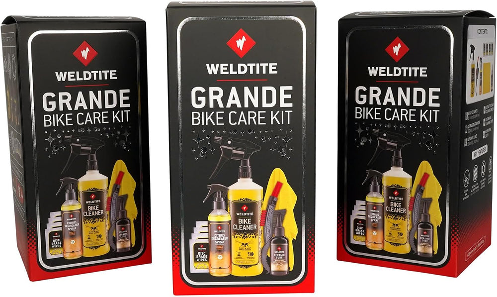 WELDTITE Grande 6-in-1 Bike Care Kit, Complete Cleaning & Maintenance Set