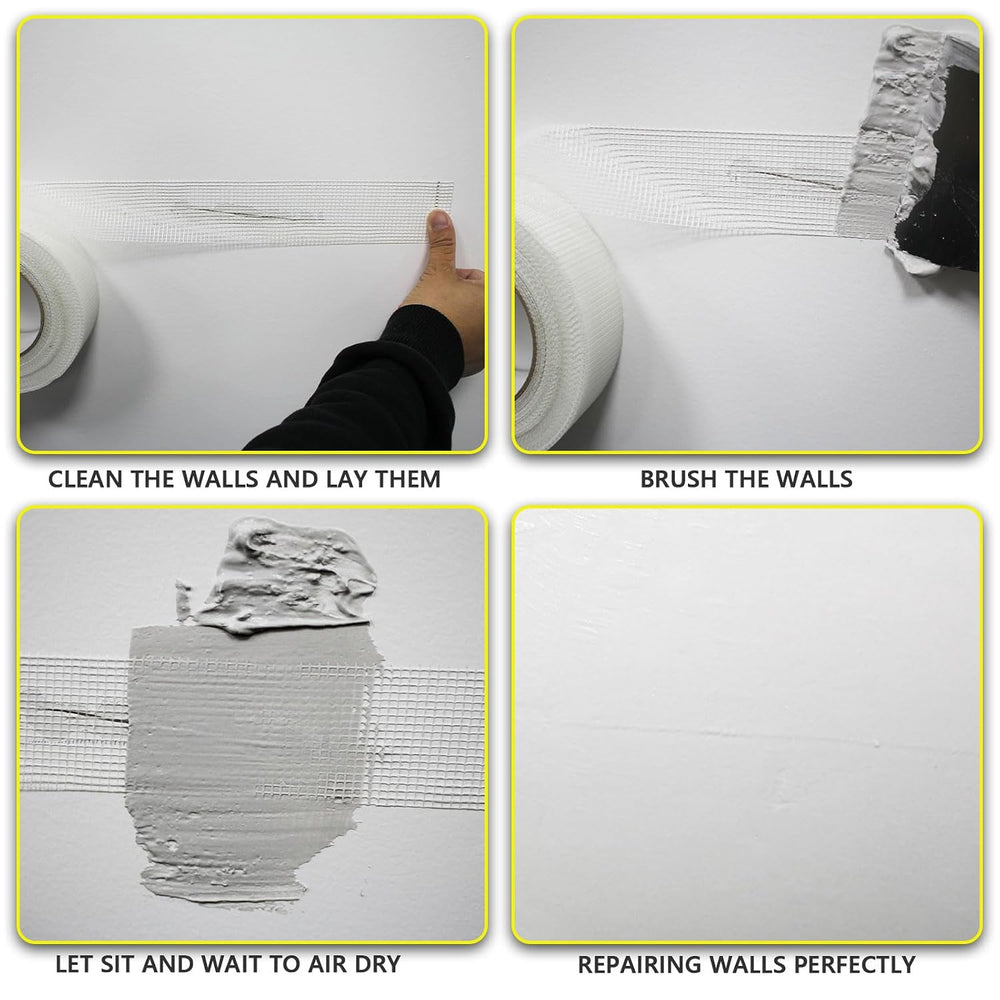 20" 100 Feet Drywall Joint Tape, Self-Adhesive Encrypted Fiberglass