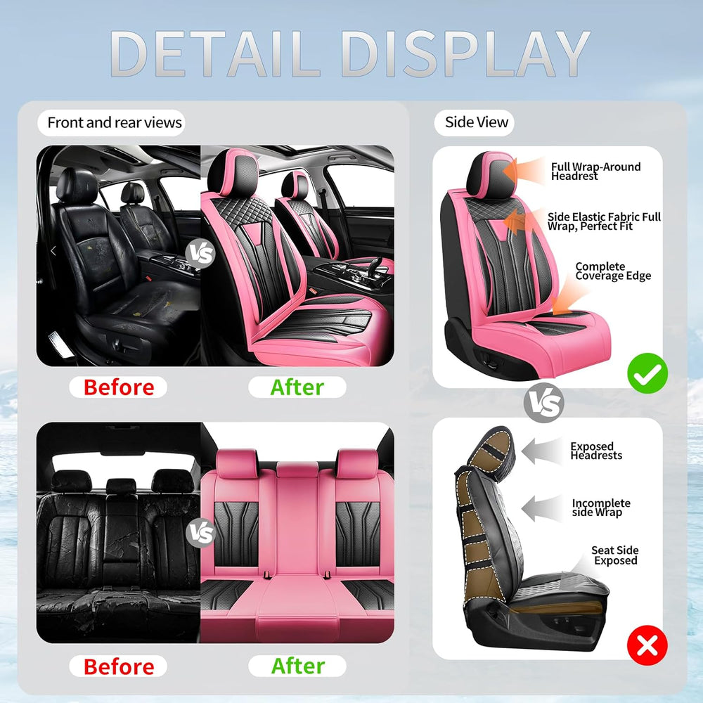 Car Seat Covers for Chevrolet/Chevy Blazer 2019-2027 Pink&Black