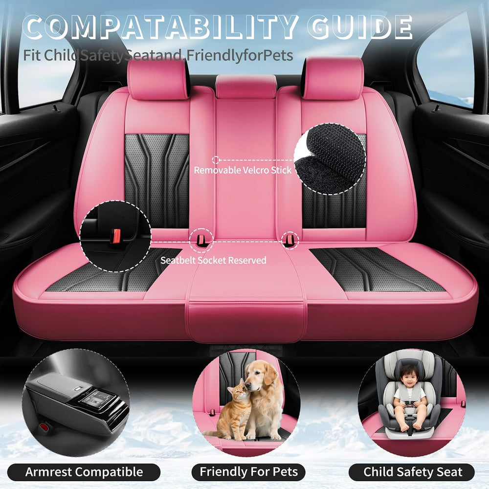 Car Seat Covers for Chevrolet/Chevy Blazer 2019-2027 Pink&Black