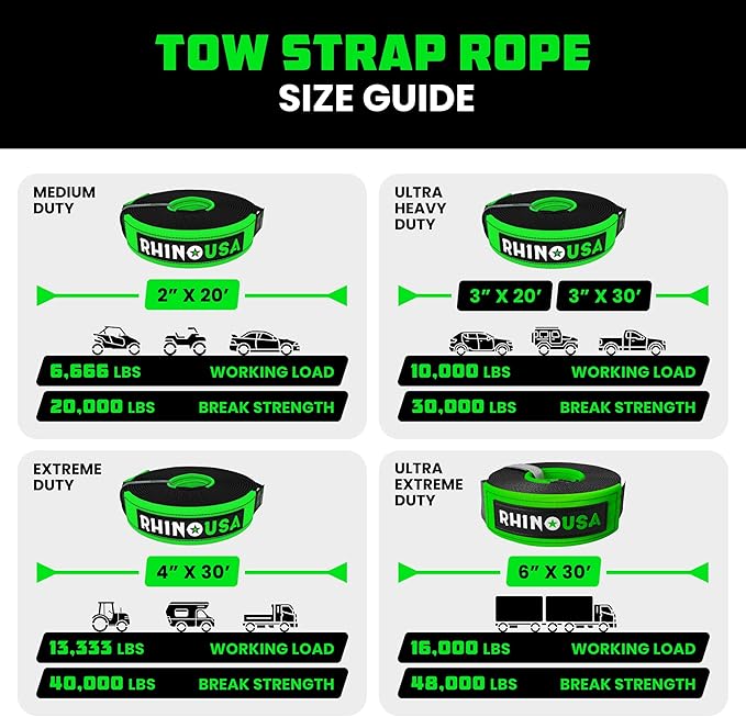 Rhino USA Recovery Tow Strap