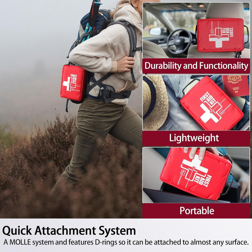 Compact First Aid Kit for Emergency - Basic Emergency Kit for Dorm,Hiking, Ba...