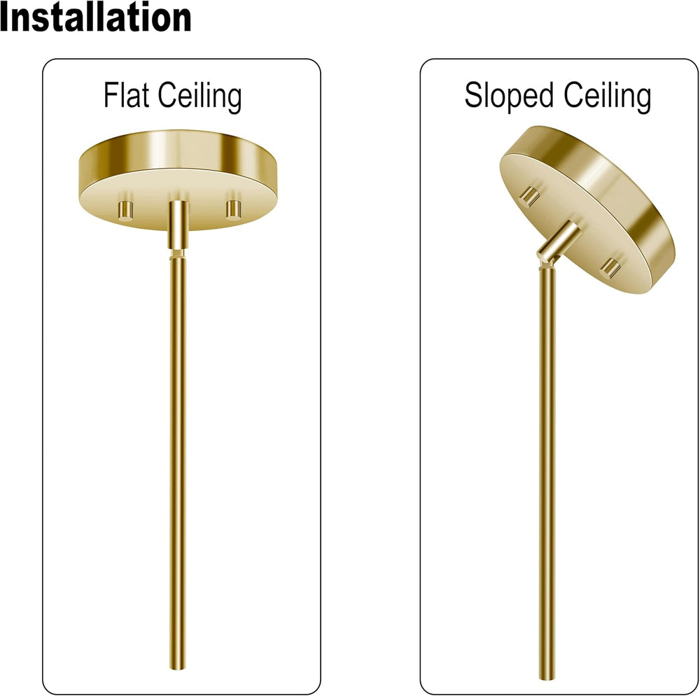 10 Pieces 12-inch Extension Poles M10 Threaded Lighting Fixture Downrods Stem...