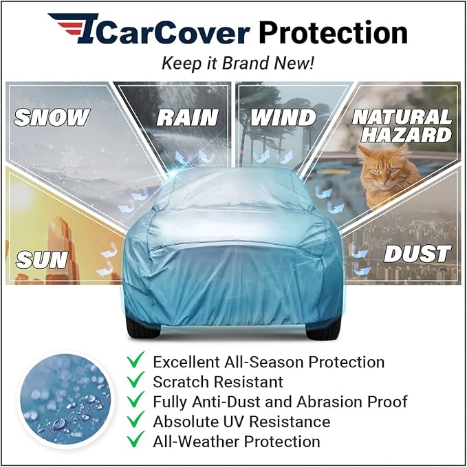 iCarCover Premium Car Cover for 1961-1962 Chevy Corvair Station Wagon Heavy