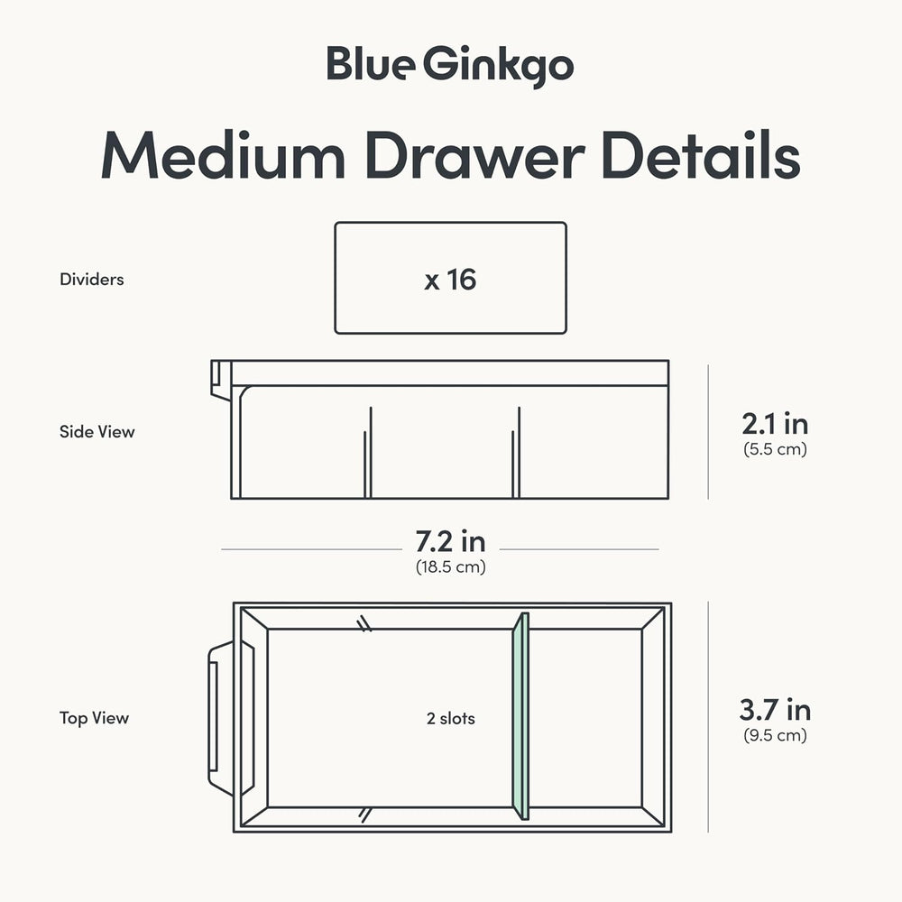Blue Ginkgo 16-Drawer Storage Cabinet Organizer, Yellow, Made in Korea