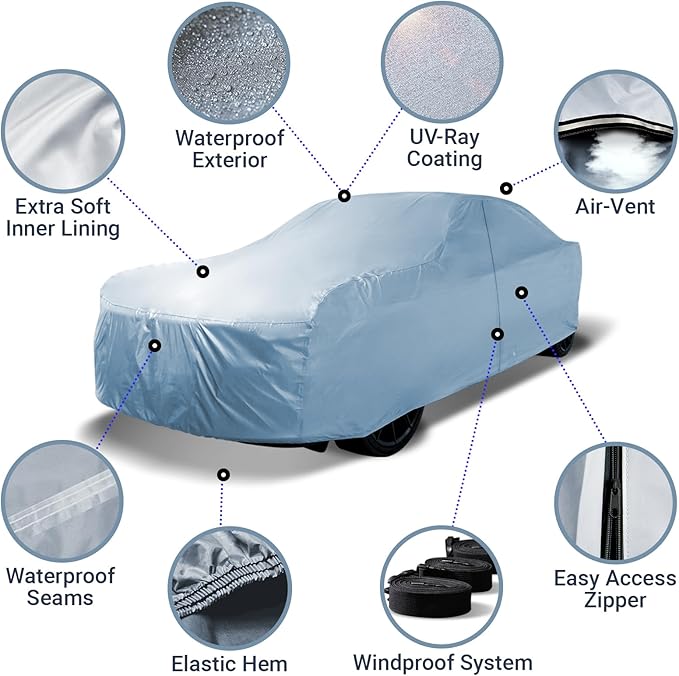 iCarCover Premium Car Cover for 1970-1972 Chevy Monte Carlo Heavy Duty