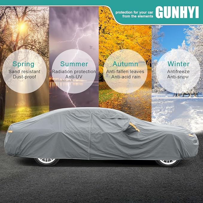 Premium Car Cover Custom Fit Honda Accord, 16 Layers Heavy Duty Car Cover