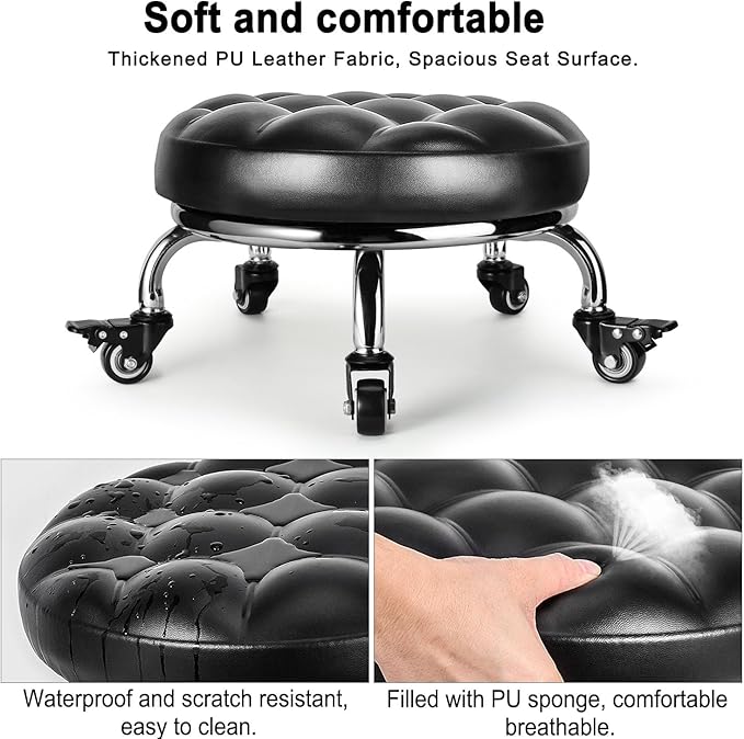 Low Rolling Stool, Low Stool