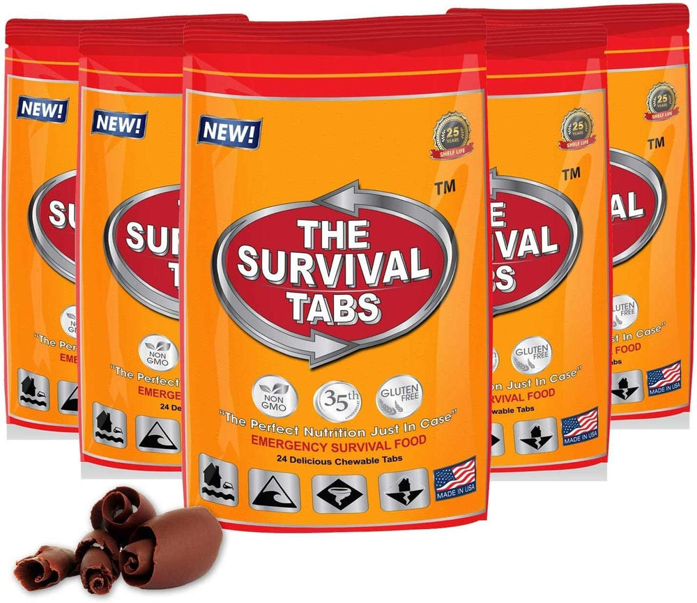 Survival Tabs – Emergency Food Supply – 10-Day Chocolate Tabs, High-Protein