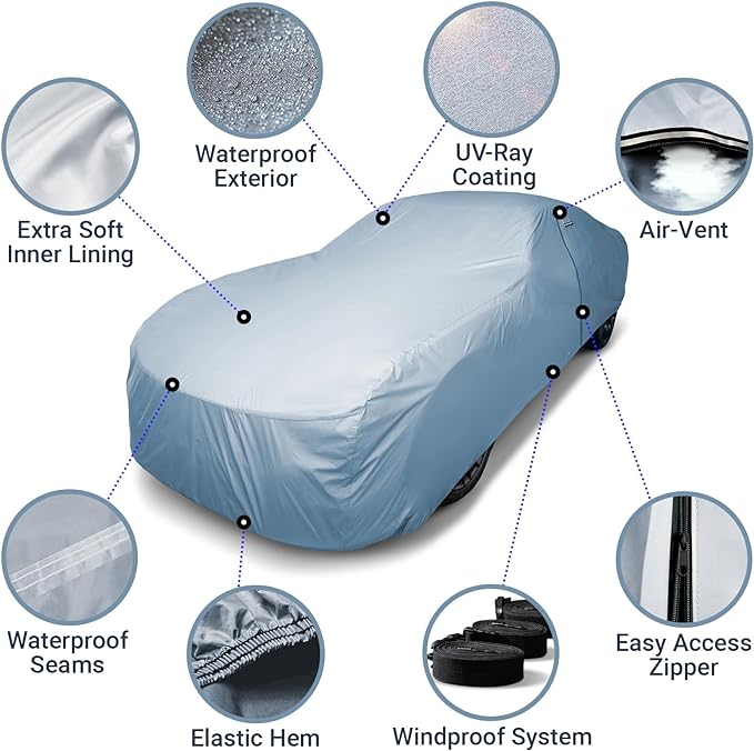 iCarCover Premium Car Cover for 1974-1981 Chevy Camaro Z28, Type LT Heavy Duty