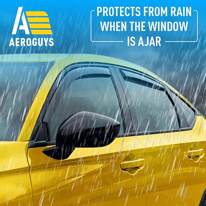 Extra Durable Window Deflectors in-Channel Window Visors Rain Guards Fit (4pcs)
