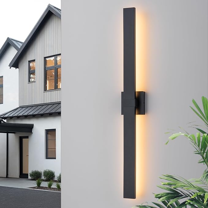 39.4" Long Outdoor Wall Lights Modern LED Exterior Lighting Fixtures Matte