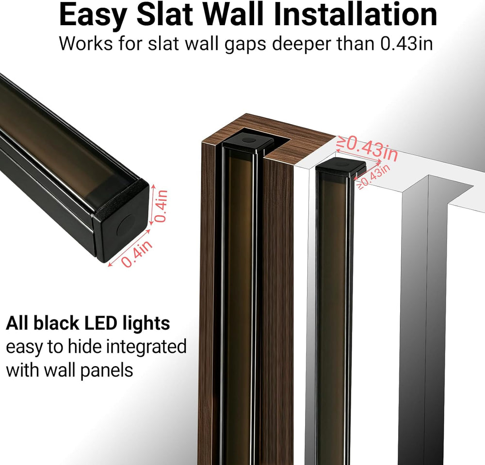 HAMRVL Black LED Recessed Lighting Kit - 8 PCS 3000K Warm White LED Strip Lig...