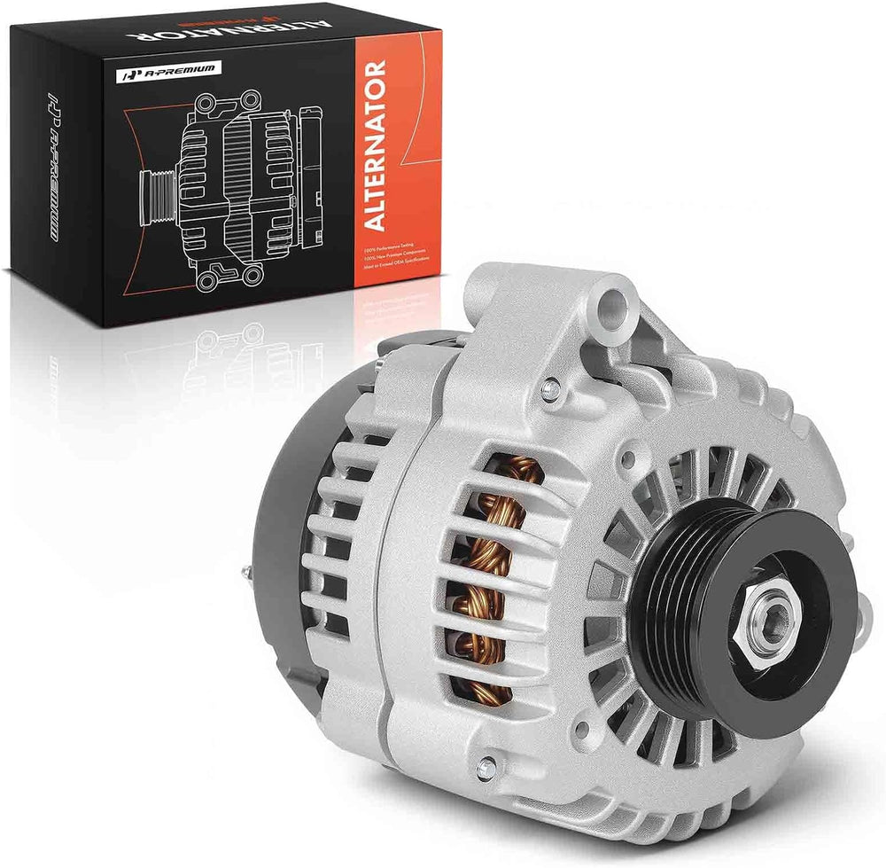 A-Premium Alternator, 12V 105A, 4-Pins Only, 6-Groove Pulley Clockwise