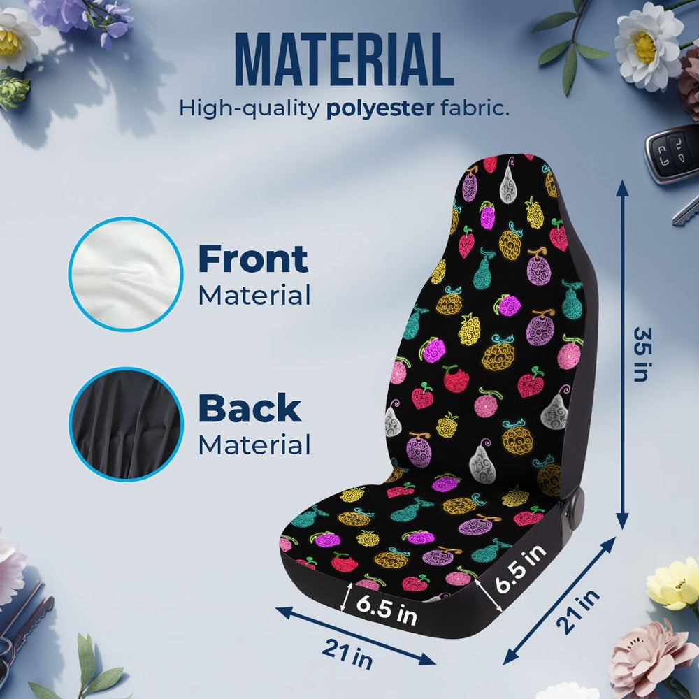 GENANY Fantasy Fruit Pattern Car Seat Covers, 2-Piece Front Seat Set