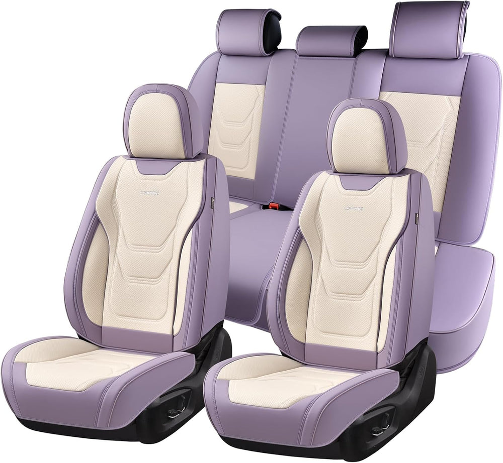 Coverado Car Seat Covers Full Sets, Waterproof Leatherette Seat Cushions, Car...