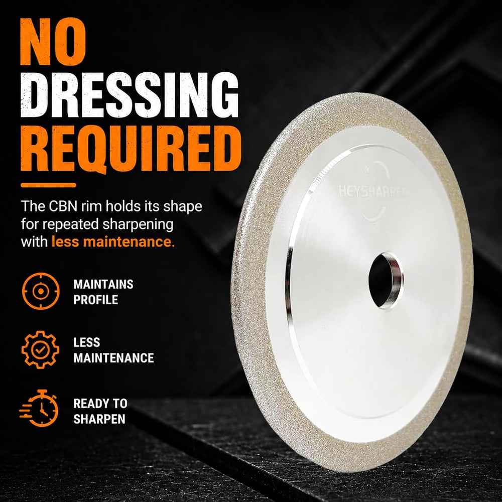 CBN Chainsaw Grinding Wheel 5-3/4", 7/8" Arbor, 3/16" Thick, f...