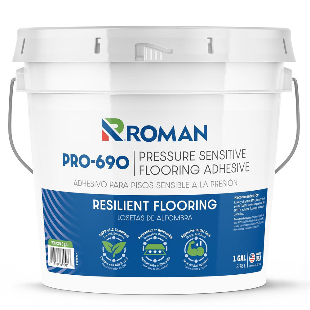 ROMAN PRO-690 Pressure Sensitive Flooring Adhesive – 1-Gallon