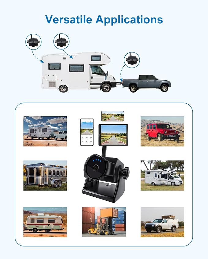 1080P Magnetic Wireless Backup Camera, WiFi Hitch Camera