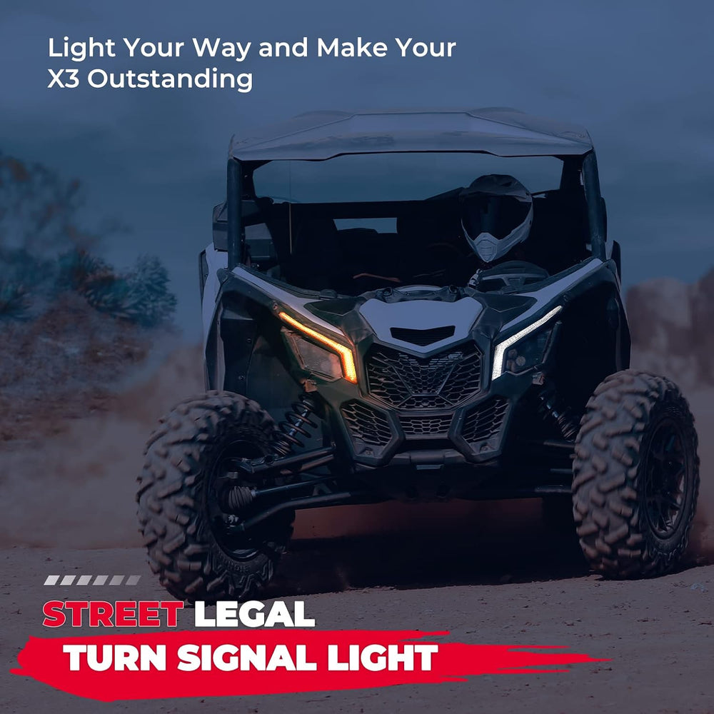 KEMIMOTO X3 Fang Lights RGB Compatible with 2017-2026 Can Am X3/MAX