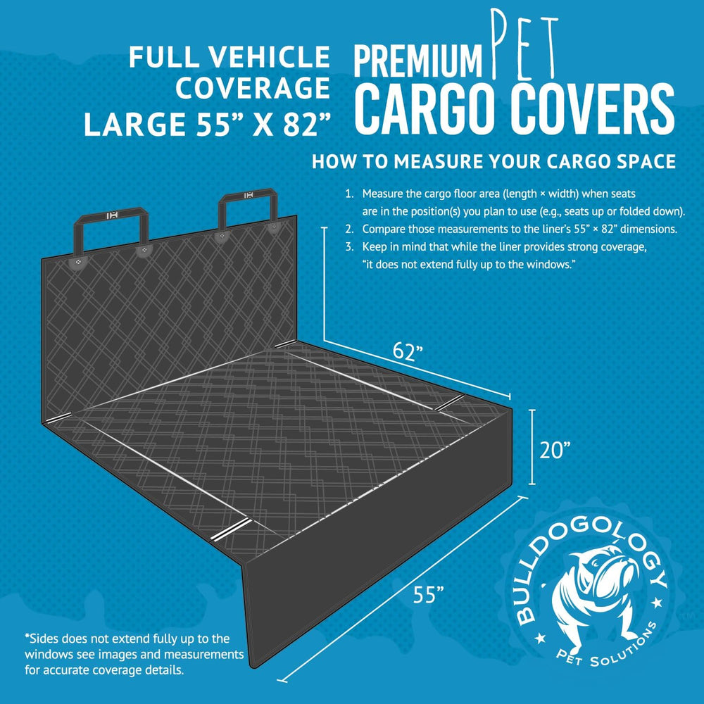 Bulldogology SUV Cargo Liner for Dogs 55"x82" Heavy Duty Pet Trunk ...