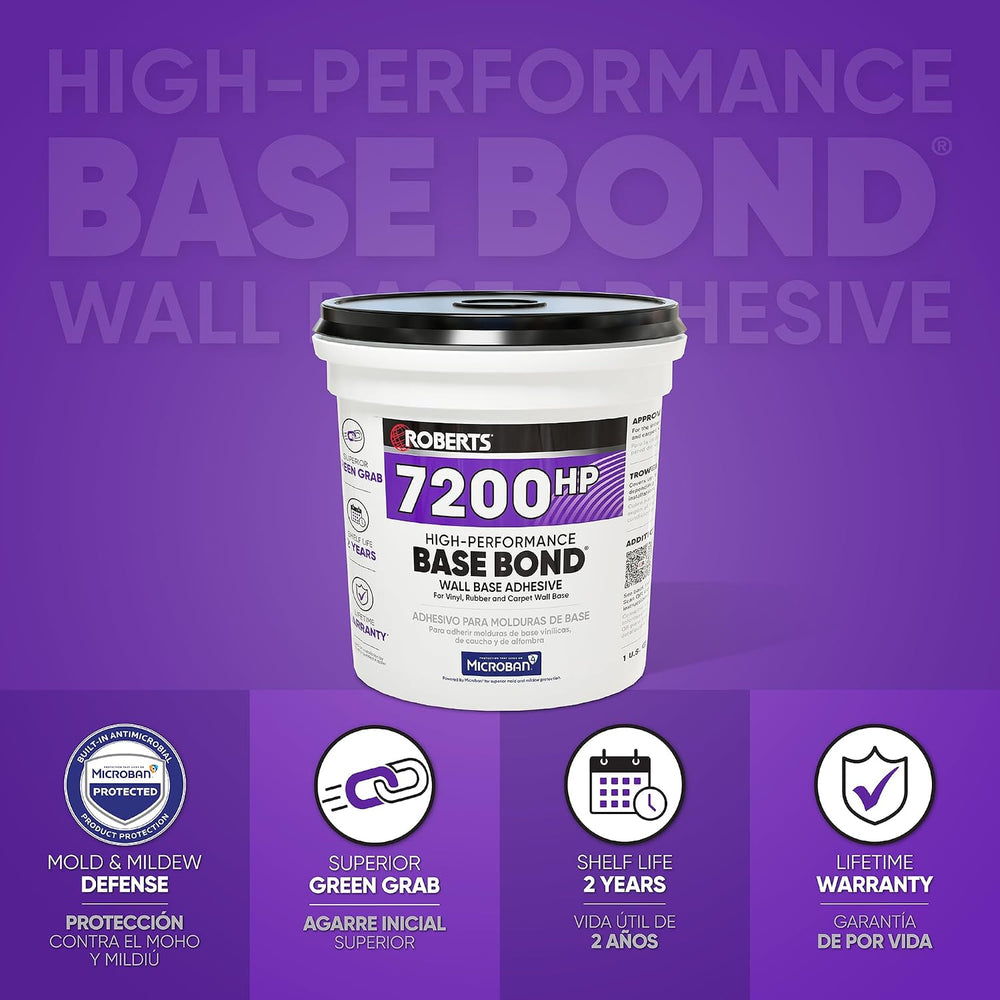 Roberts High-Performance Base Bond Wall Base Adhesive - 1 Gal. (3.78 L)