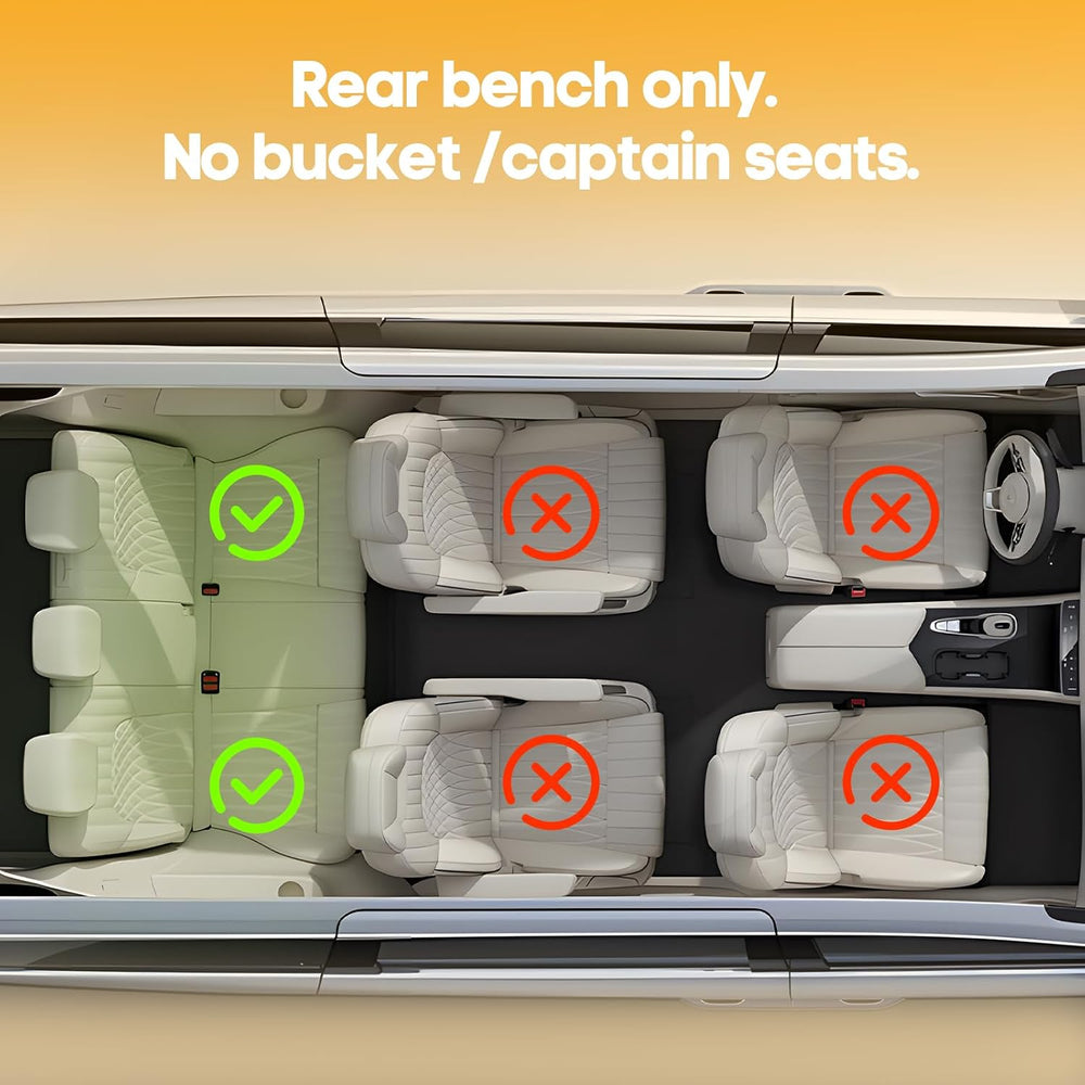 PETICON Large Dog Car Seat, Back Seat Extender for Dogs with Hard Bottom