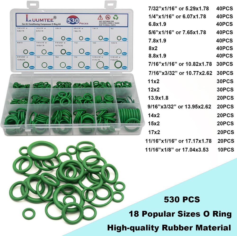 6 Sets Car A/C Repair Kits for R12 & R134a Systems (838PCS)