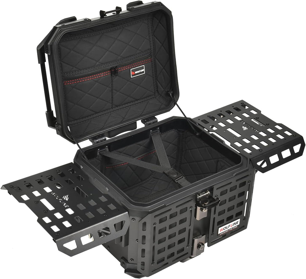 Motorcycle Top Case, 45L Universal Tail Box Motorbike Luggage Storage Trunk |...