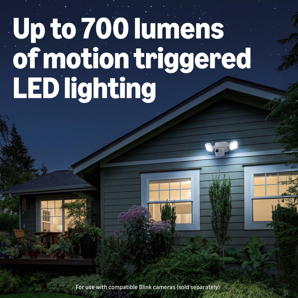Blink Outdoor Floodlight Mount – Wire-free, 700 lumens, two-year battery life...