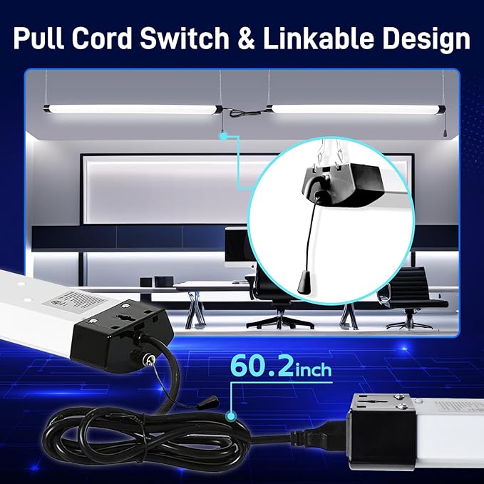 hykolity 4FT 70W LED Shop Light Linkable, 5000K Utility Shop Lights