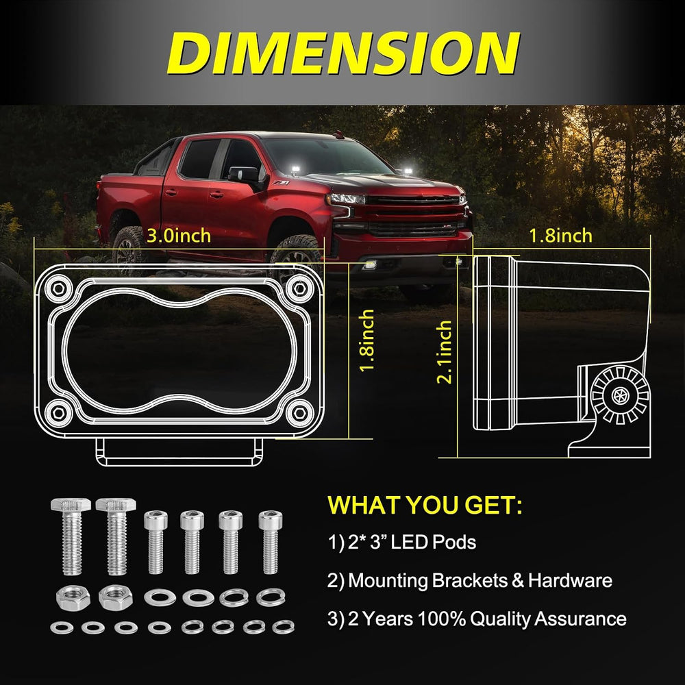 LED Pods 3 Inch 40W Spot CREE LED Off Road Driving Lights