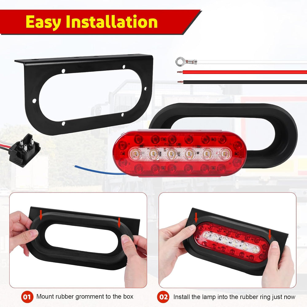 LIMICAR Trailer Lighting Kit with Backup Lights and 25FT 5-Pin Harness