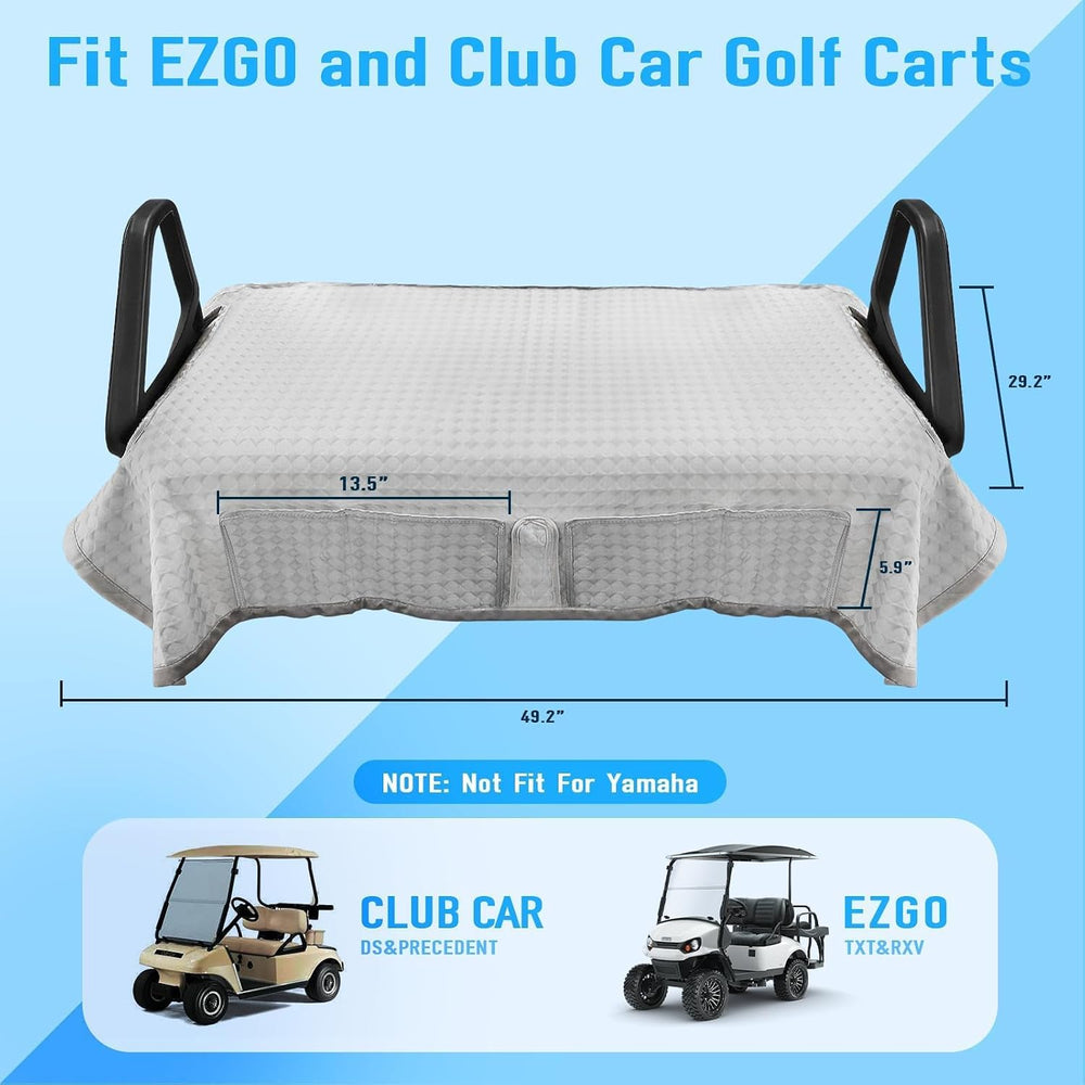 Golf Cart Seat Blanket Cooling Ice Silk Cover for EZGO Club Car Yamaha