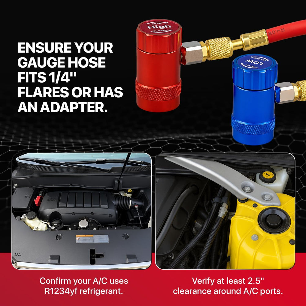 R1234yf Quick Coupler and Can Tap Kit, Auto AC Recharge Tools