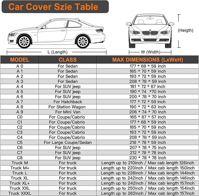 Kayme 6 Layers Car Cover Waterproof All Weather