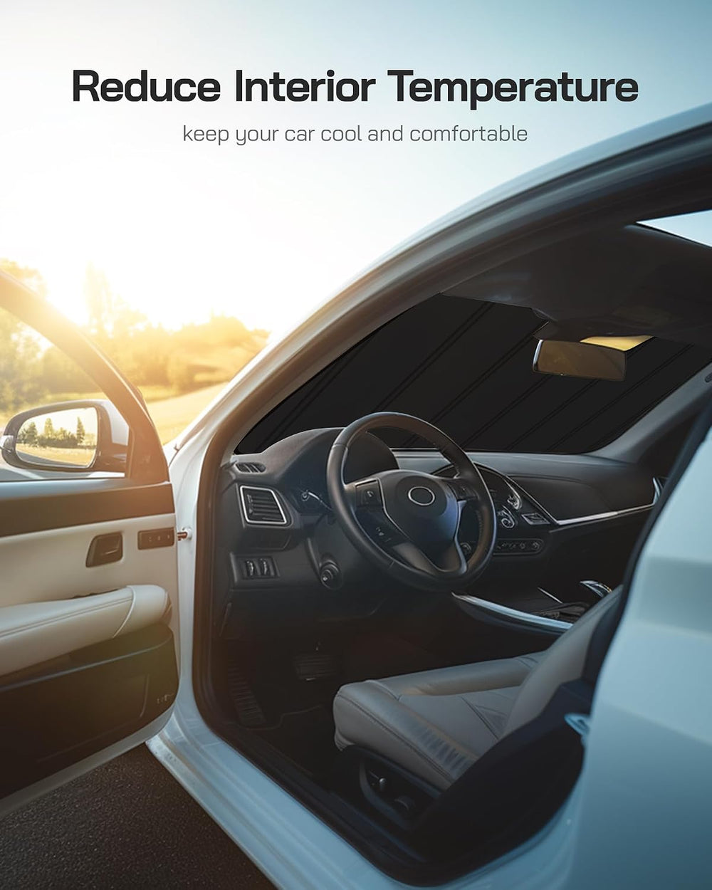 Pigenius Windshield Sun Shade for Hyundai Tucson 2019-2021. Reflective Alumin...