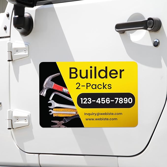 Custom Car Magnet Signs for Businesses 2 pk