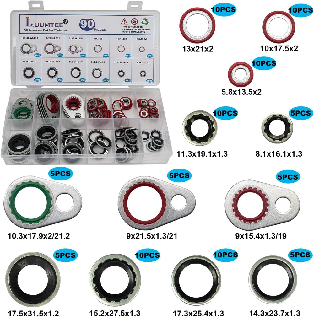 6 Sets Car A/C Repair Kits for R12 & R134a Systems (838PCS)