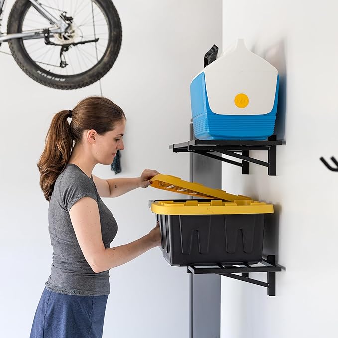 StoreYourBoard 2-Pack Heavy Duty Wall Shelves – Wall-Mounted Garage Storage