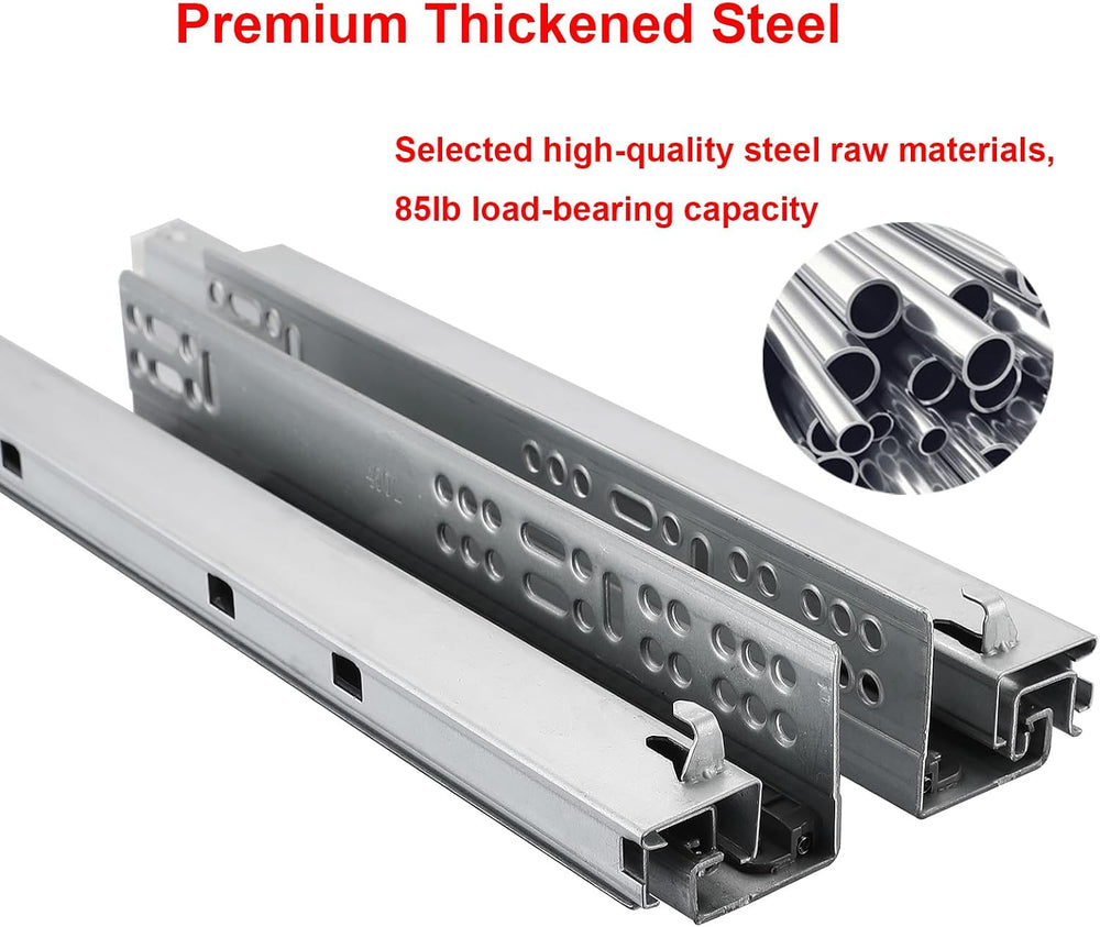 6 Pair of 24 Inch Undermount Soft Close Drawer Slides