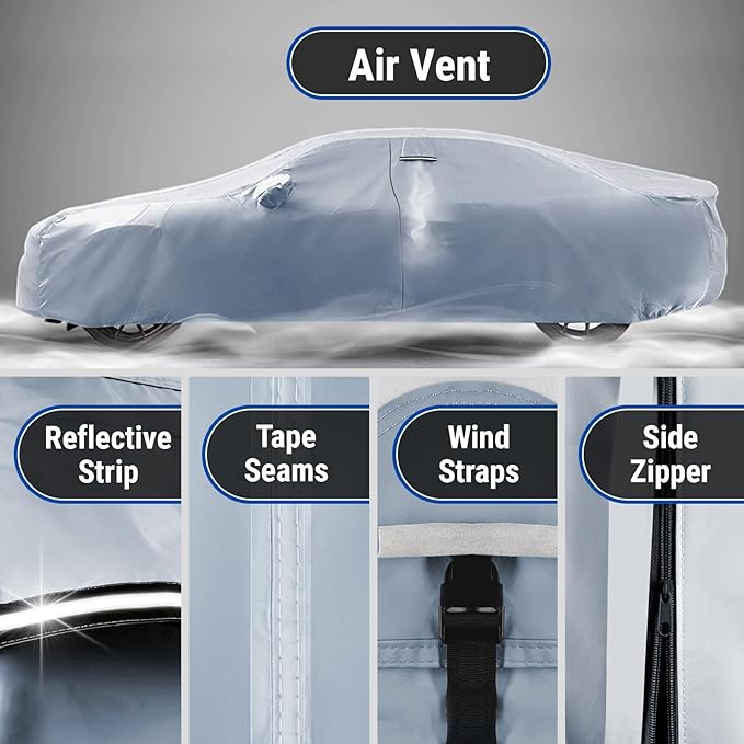 iCarCover Premium Car Cover for 2004-2022 Chevy Aveo Sedan Heavy Duty