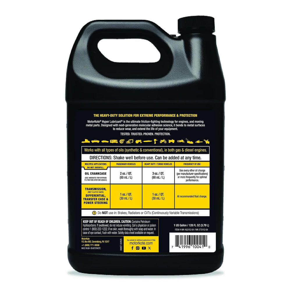Motorkote MK-HL01G-04 Heavy Duty Hyper Lubricant, 1-Gallon, Single