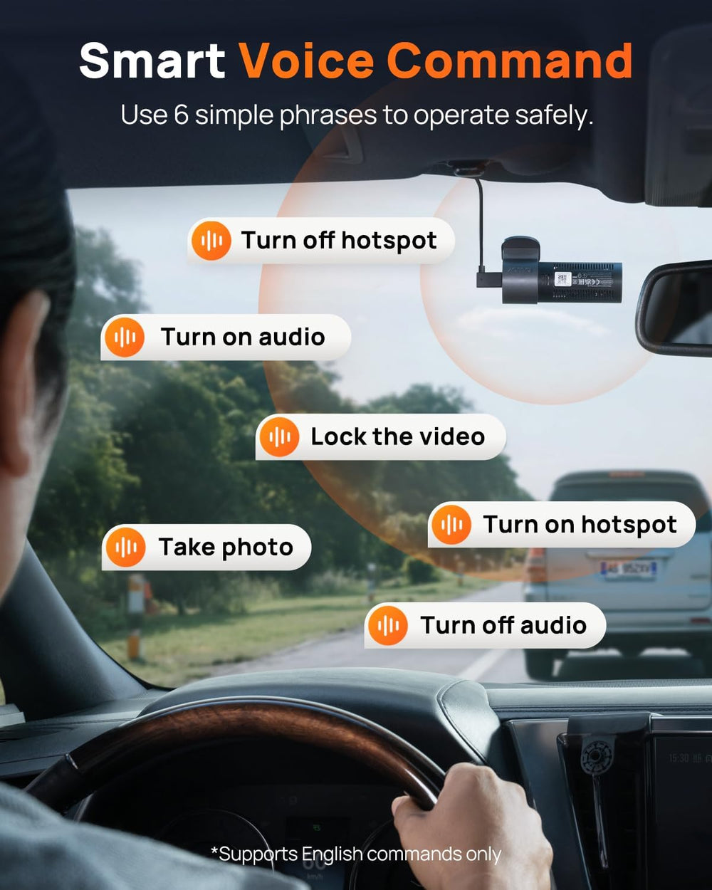 70mai M310 Plus 4K Dash Cam Front with Night Vision, 140° Wide Angle Dash Cam...