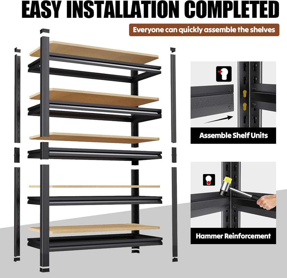 Garage shelving,Adjustable Storage Shelves,MDF 71.2''H*35.4''...