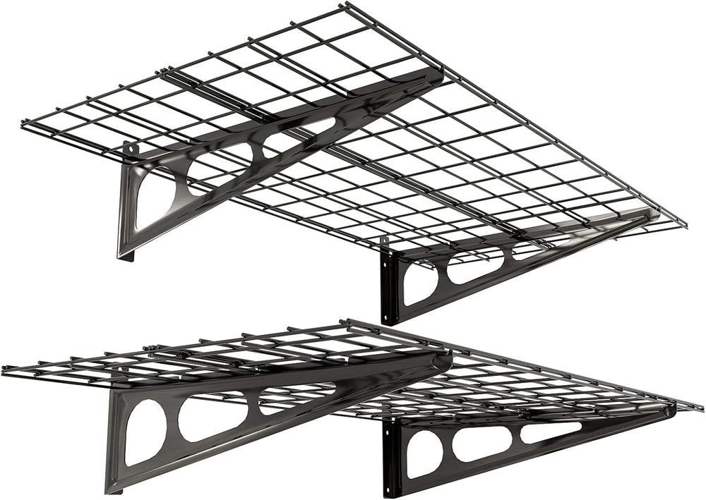 FLEXIMOUNTS 2-Pack 2x4ft 24-inch-by-48-inch Wall Shelf Garage Storage Rack Wall