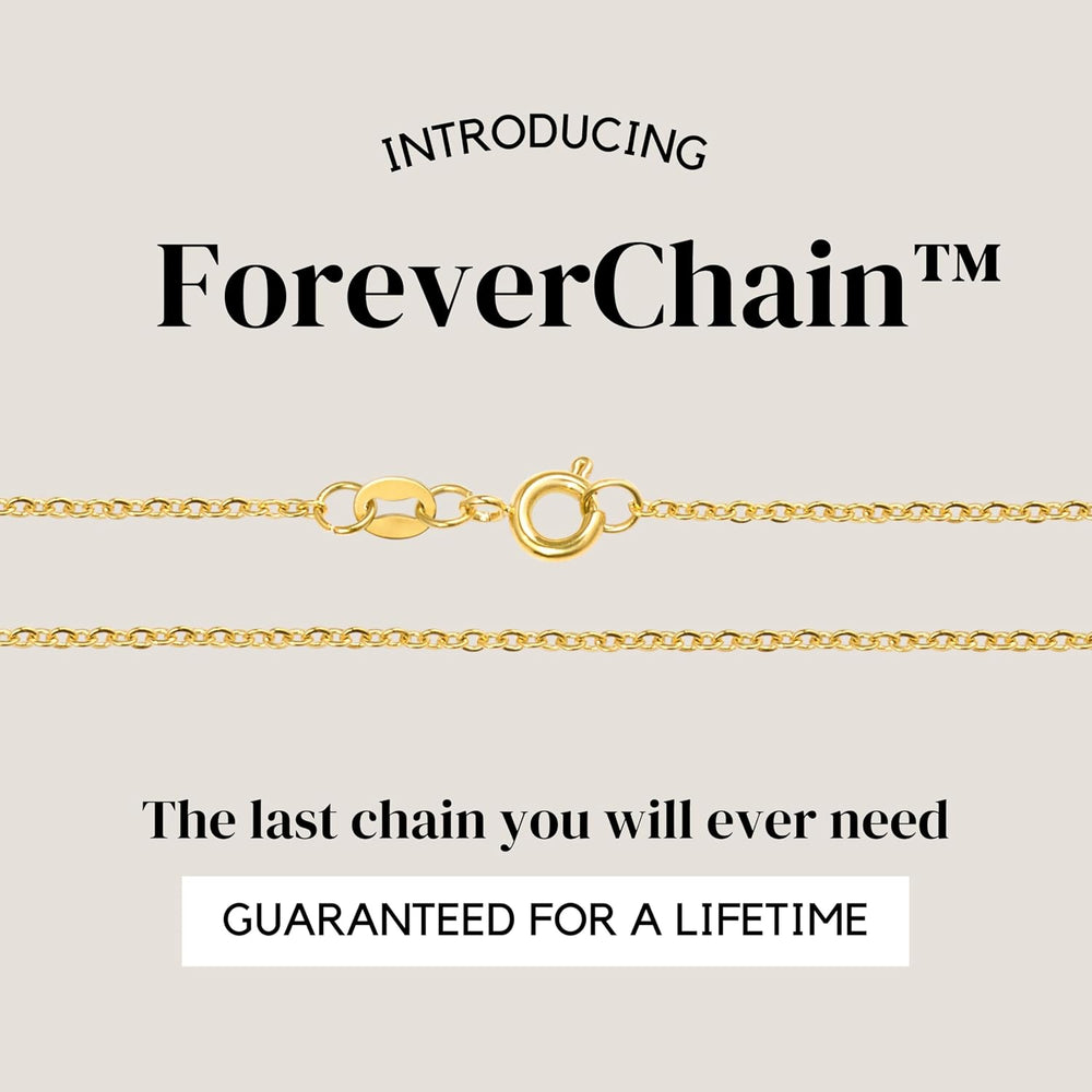 KISPER Dainty Gold Cable Chain Necklace Women 24K Plated Stainless Steel