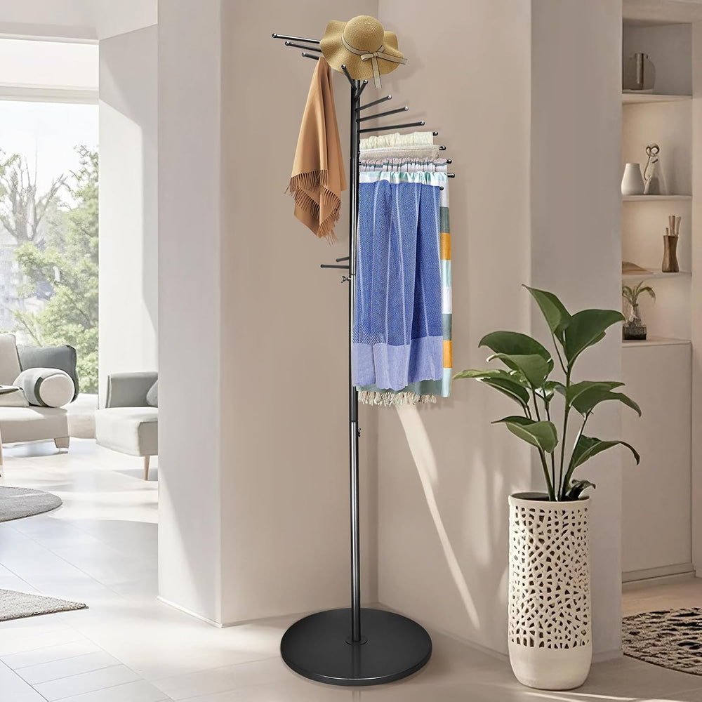 Scarf Rack Freestanding Metal Scarf Display Stand Spiral Hijab Organizer
